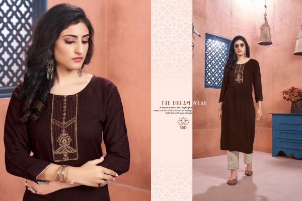 Vitara Lotus 2 Rayon Designer Kurti With Pant